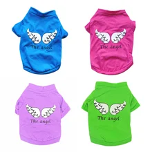 Одежда для домашних животных,, розничная, Милая футболка с изображением ангела, собаки, жилет, хлопковая футболка для маленьких собак и кошек, костюм ангела для щенка XS S M L
