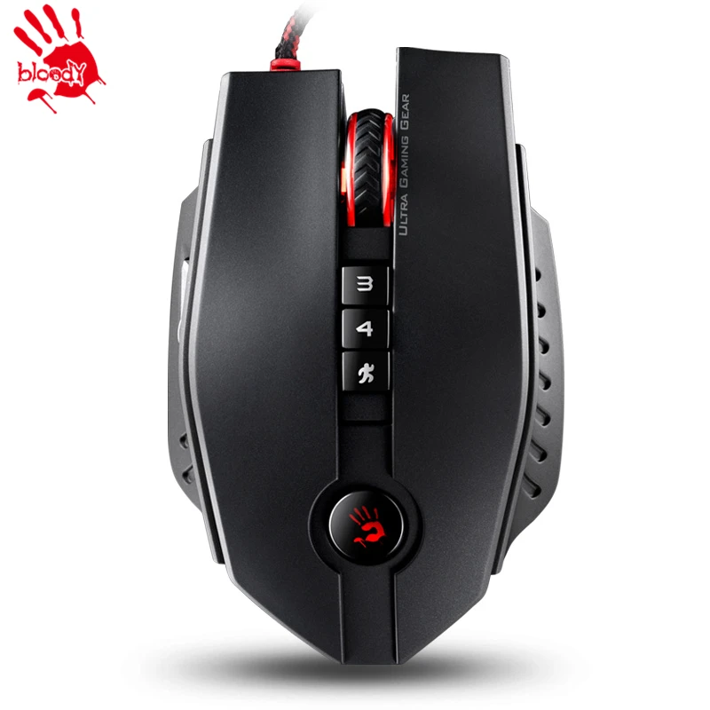 

A4TECH BLOODY ZL50 Laser Gaming Mouse 11 buttons 8200 DPI frame rate: 12000 FPS for WOW CF LOL dota ,Free shipping no have box