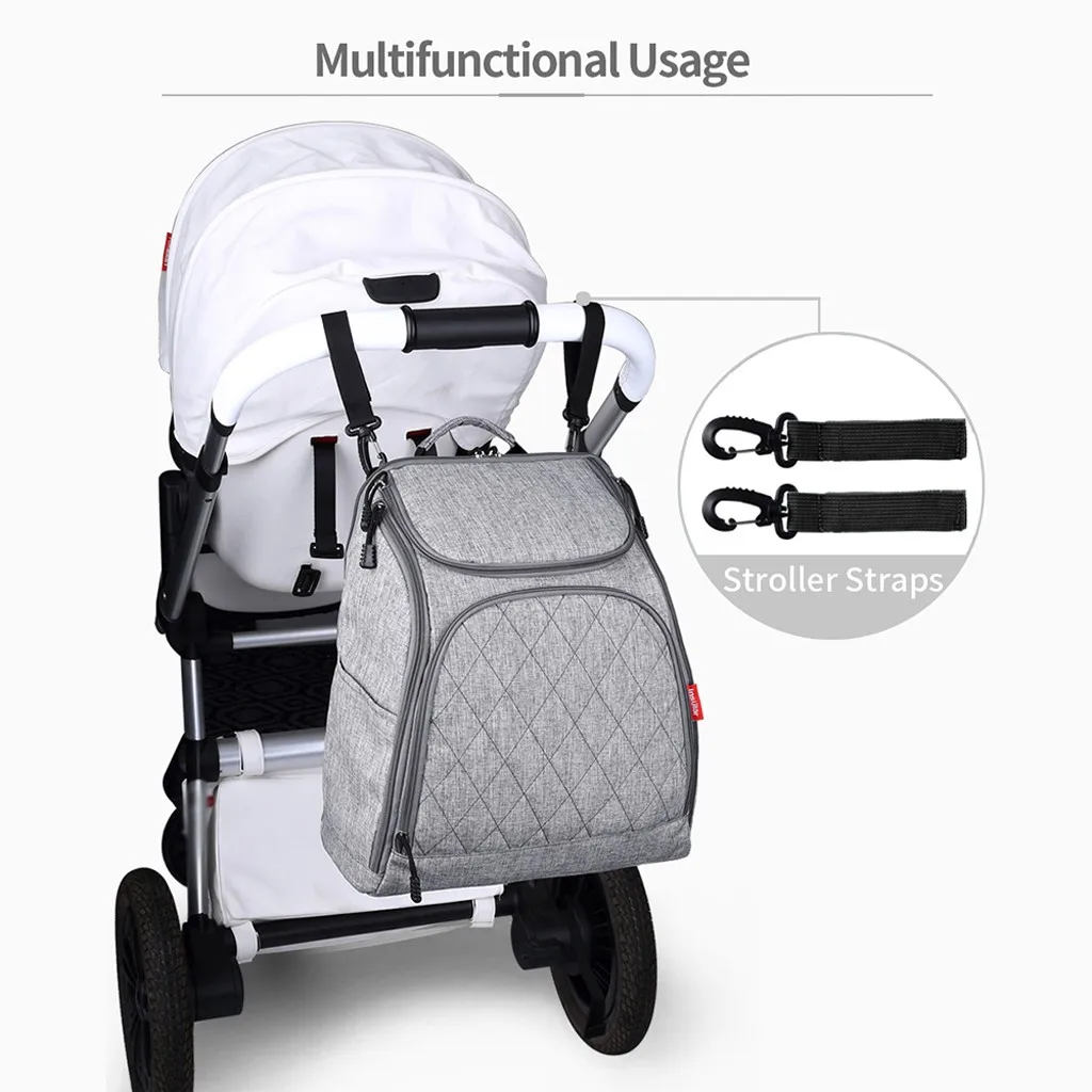 Повседневная сумка для беременных; Простые Модные Детские сумки для мам; плечи; сумка для коляски; рюкзак для подгузников; детская сумка с ремнями для коляски;# G7