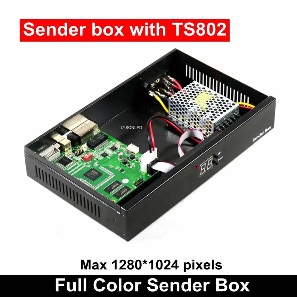 

Synchronization Indoor & Outdoor Led Video Screen Sender Box With Linsn TS802 Sending Card And Meanwell Power Supply Included