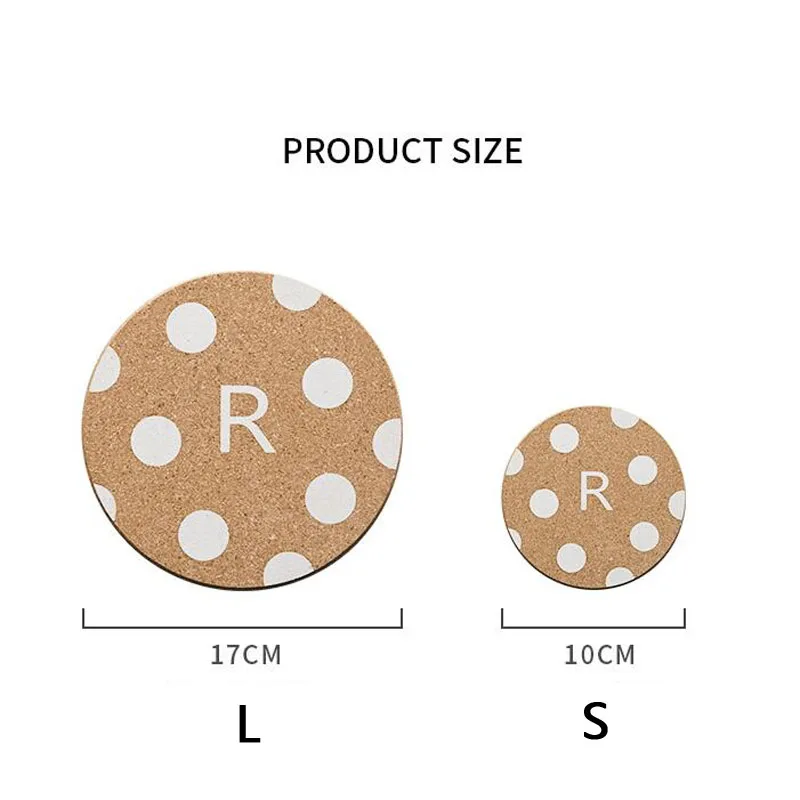 New Arrival Placemat Coaster Nordic Style English Geometric Pattern Cork Pot Mat Insulation Coaster Table Mat  (13)