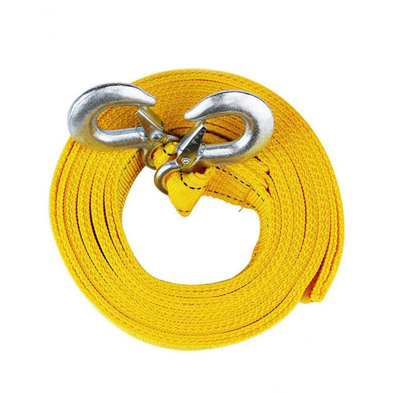 300cm 4 Tons Universal Car Tow Cable Towing Strap Connector Hooks Rope Furniture Moving Belt for Boat Car Truck Trailer Jeep SUV