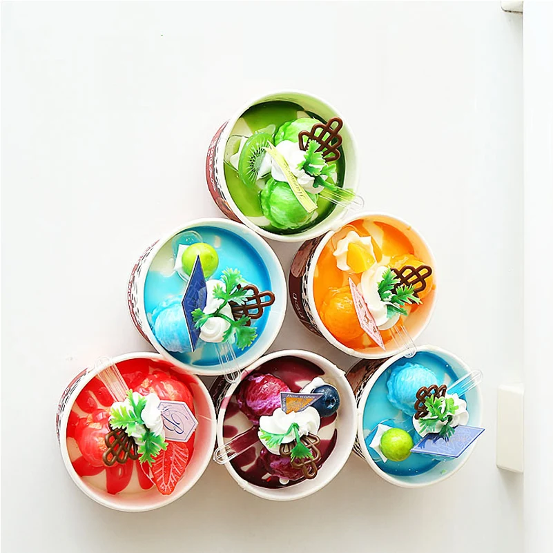 6 pcs gelato Artificiale di simulazione cibo per la torta negozio festa di natale della decorazione della decorazione della casa di visualizzazione della finestra puntelli Studio di schizzo