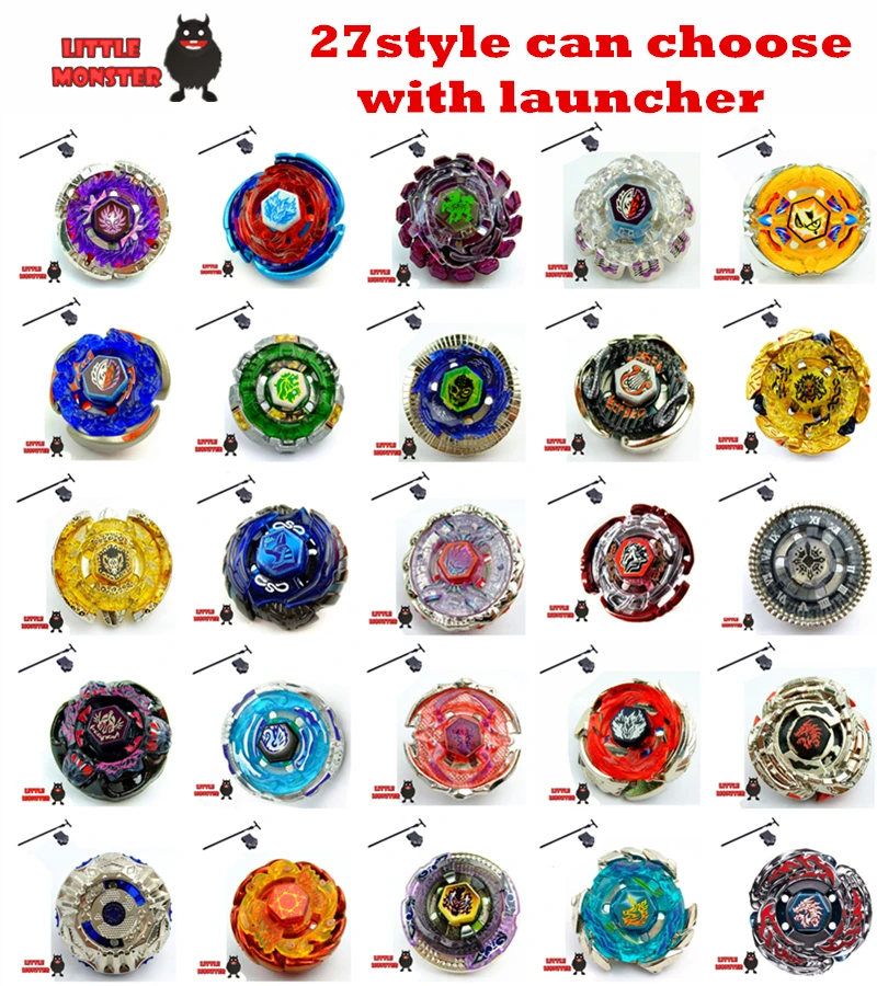 

27 style can choose 1pcs Beyblade Metal Fusion 4D System Battle Top Metal Fury Masters with Launcher BB105 BB119 BB120 BB122