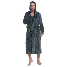 Lavenderi мужской Халат длинный с капюшоном халат кимоно длинный