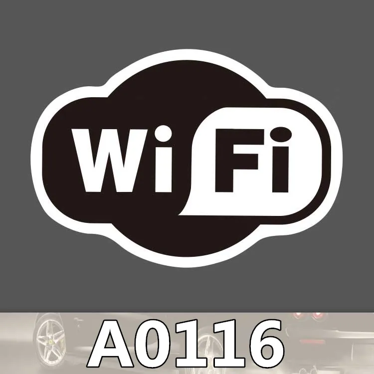 

Bevle A0116 Wifi Reminder sign Luggage Skateboard Graffiti Notebook Motor Stickers Decal Fridge Waterproof Sticker for Cars