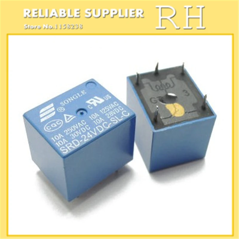 50 шт./лот реле SRD-12VDC-SL-C SRD-24VDC-SL-C SRD-48VDC-SL-C 12V 24V 48V 10A 250VAC 5PIN T73