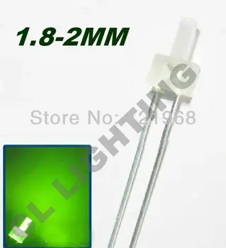 

Good quality Green diffuse 2mm led diode 2.0-2.5V 568-575nm 100PCS FREE SHIPPING