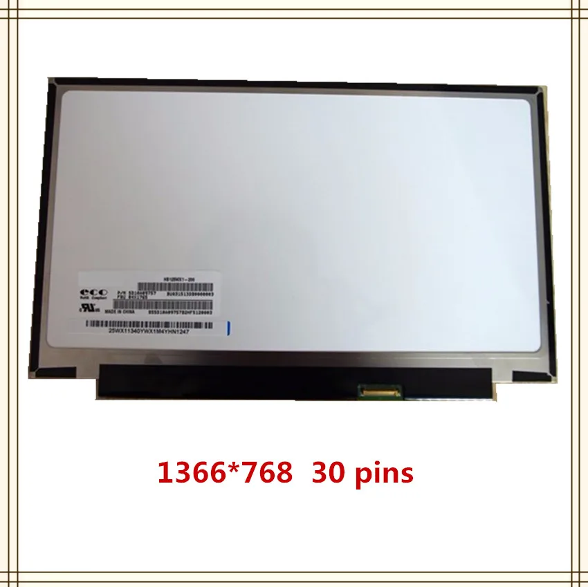 

B125XTN01.0 HB125WX1-200 LP125WH2-TPH1 12.5" 1366X768 Laptop LED LCD Display for lenovo x240 x240s FRU:04x1765