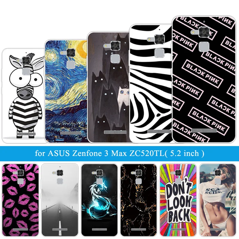 

5.2" for Asus Zenfone 3 Max ZC520TL X008D Zebra Phone Case for Zenfone3 Max Zenfone Pegasus 3 Horse 3 X008 Silicon Fundas