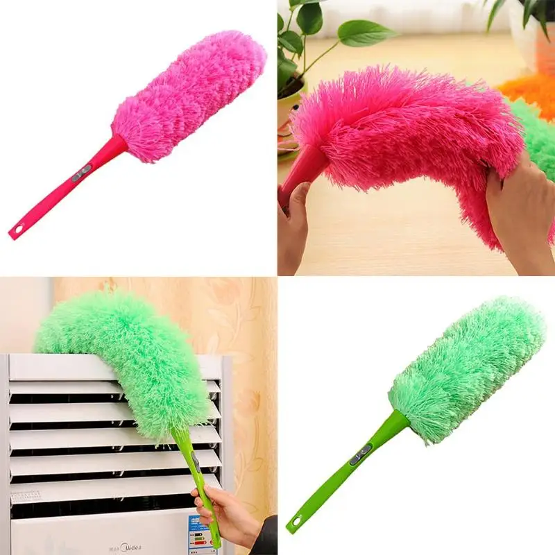 Soft Microfiber Cleaning Duster Dust Cleaner Handle Feather Static Anti