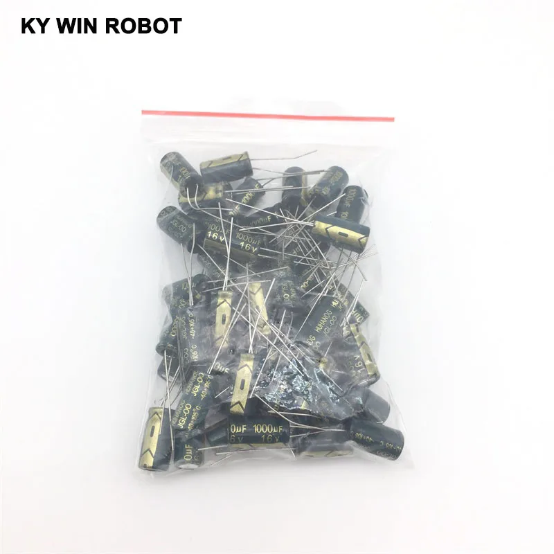 Aluminum Capacitor 50PCS 1000uF 108 20% 8*16mm 16V 1000000nF 1000000000pF Diameter8mm