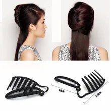 Мода DIY формальный стиль волос Updo булочка гребень и зажим набор инструментов для волос французский Твист производитель держатель