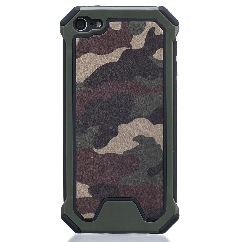 

Dual Layer Armor Military Camouflage PC Phone Case For Apple iPod Touch 5 6 Ultra Slim Soft TPU Shockproof Protective Back Cover