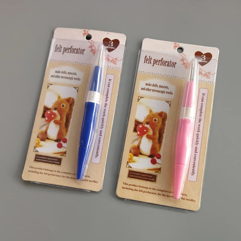 

DONYAMY Pen Style Felting Needles Handle Holder Tool with 3 Needles DIY Hand Wool Pin Felt Tool Fabric Yarn Applique Craft Knitt