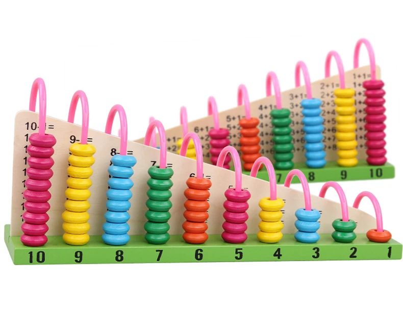 Деревянные Abacus детские математические игрушки бусины цвета радуги классические Монтессори математические деревянные игрушки Раннее развитие развивающие игрушки подарок