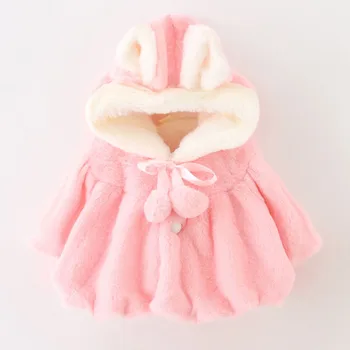 

0-3Years/Autumn Winter Baby Girls Jacket Cartoon Cute Soft Plush Kids Coats Thick Warm Infant Outerwear Children Clothing BC1240