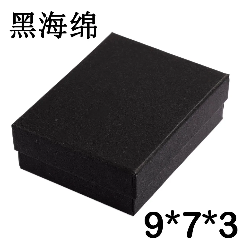 Rinhoo простая черная брошь браслет ожерелье серьги Подарочная коробка для помолвки свадебное ожерелье Дисплей Подарочная коробка держатель торговля