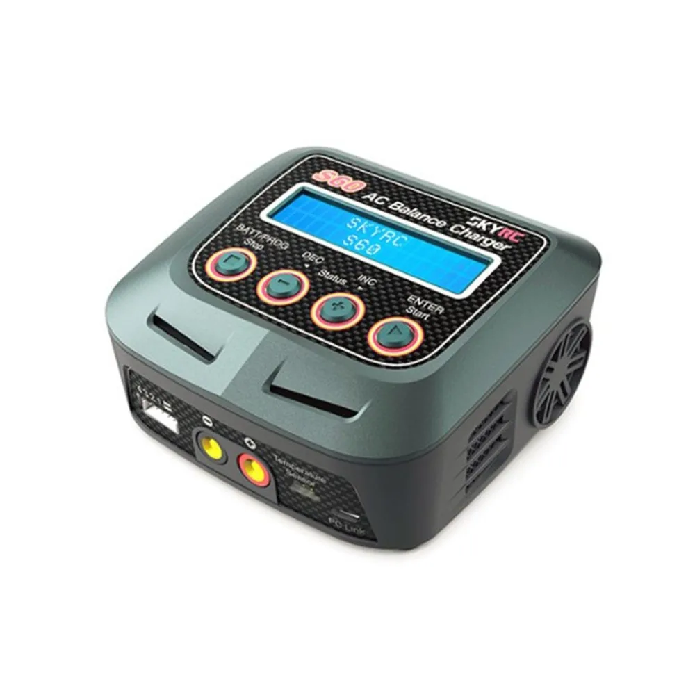 SKYRC S60 60W 100-240V AC RC Balance Charger/Discharger Parts for 2-4S Lithium PB RC Drone Car Trcck Battery Accessories