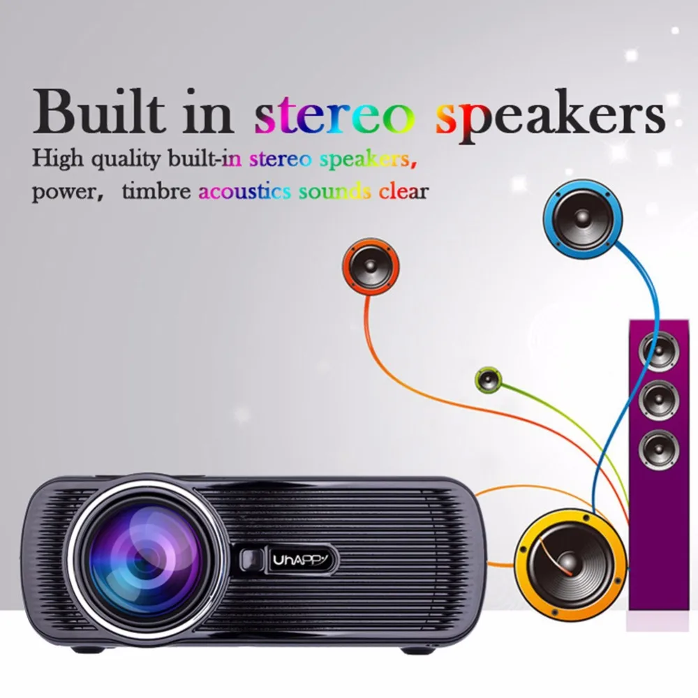 

U80 Mini Projector Bluetooth WIFI HDMI LCD Home Theater Beamer LED Projector Support Full UHD Support 1080p Video Media player