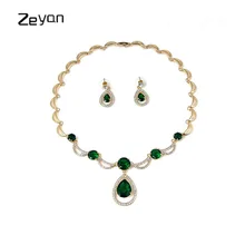 

Zeyan bridal jewelry sets women rhinestone crystal necklace set fashion necklace/earrings jewelry party bijoux sets ZYTZ185