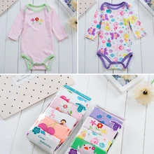 

2018 Fashion 5pcs/set Baby romper Long Sleeved Boys Girls Clothing Triangle Newborn Body 100% Cotton Baby Clothes 3-24M