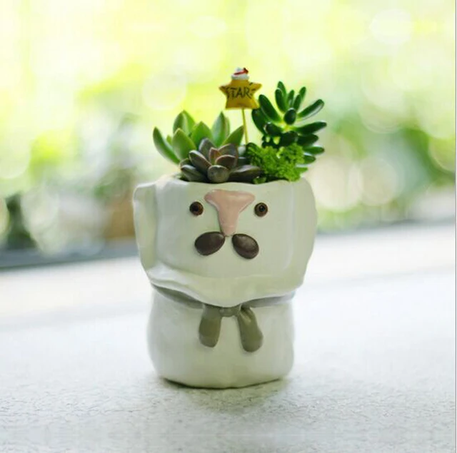 Oso creativo resina jardÃn macetas macetas suculentas flores de la ...