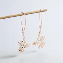 CHENGXUN цветок одуванчика серьги для женщин леди цветок очаровательные серьги офисные женские ювелирные изделия элегантные