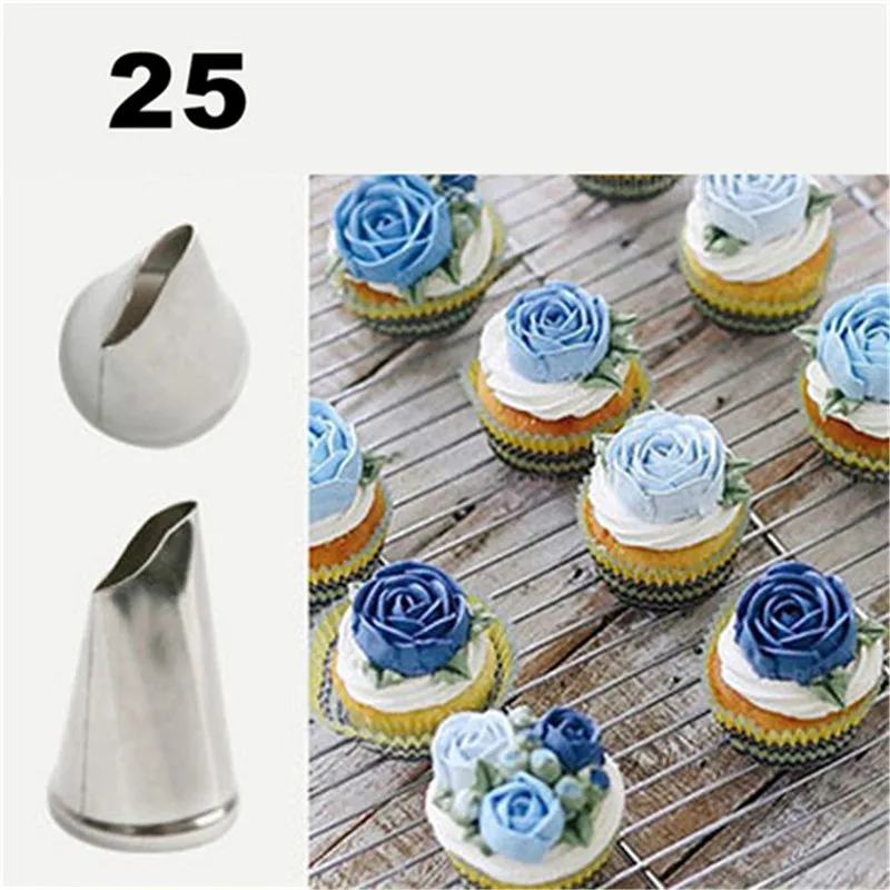 VOGVIGO#26 украшения торта советы для глазури крема трубопровод сахарное Ремесло Роза цветочная насадка Кондитерские инструменты Инструменты для украшения помадки - Цвет: 25
