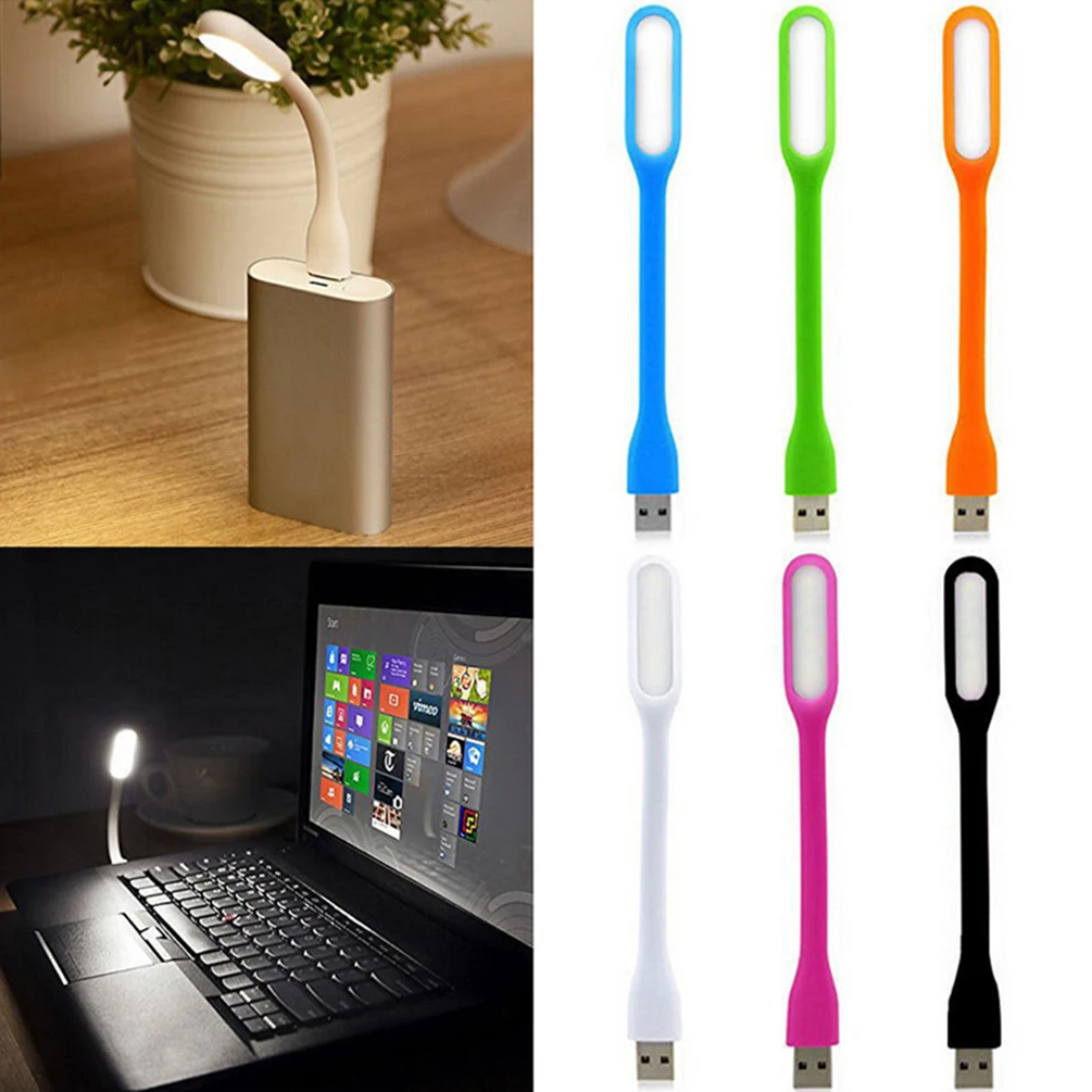 LEDGLE 1 2 W Гибкая светодиодная лампа гибкая USB для чтения портативная мини цветная