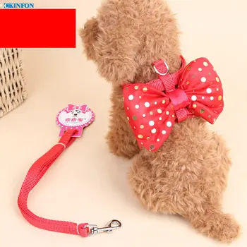 

100Pcs/Lot Bow Pet leashes, Dog Chain Mixed Batch 1.5CM 1.5X120cm