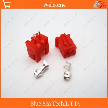 

100 sets Red 2 Pin Connector leads Heade 2.54mm XH-2P connector Kits for PCB/Automotive/electronic circuit ect.Free Shipping