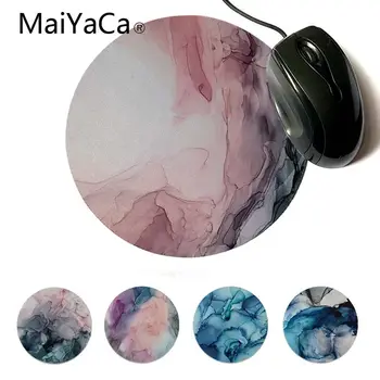 

MaiYaCa Grey Flowing Abstract Gamer Speed Mice Retail Small Rubber Mousepad Custom Design Gaming Computer Round Mouse pads