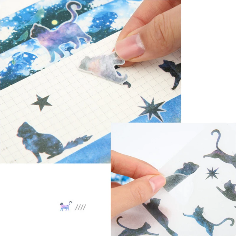 15packs/lot Kawaii ЗВЕЗДА Cat DIY декоративный Скрапбукинг наклейки для дневника наклейки в альбом Label Телефон Упаковочные наклейки