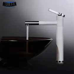 Латунный материал полированная и белая краска модный дизайн Ванная раковина смеситель кран вращение воды смеситель 2 выбор