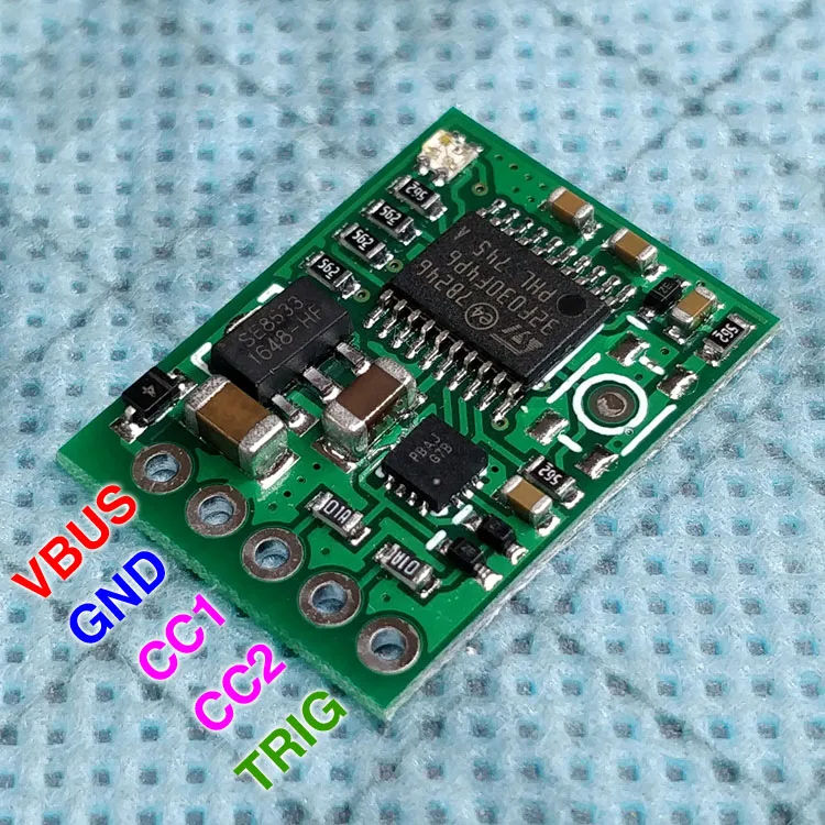 Тип-c USB-C PD2.0 3,0-DC USB манок Быстрая зарядка триггер детектор 9 в 12 В 15 в 20 в 3-24 В 5A 100 Вт макс - Цвет: ZY12PDG
