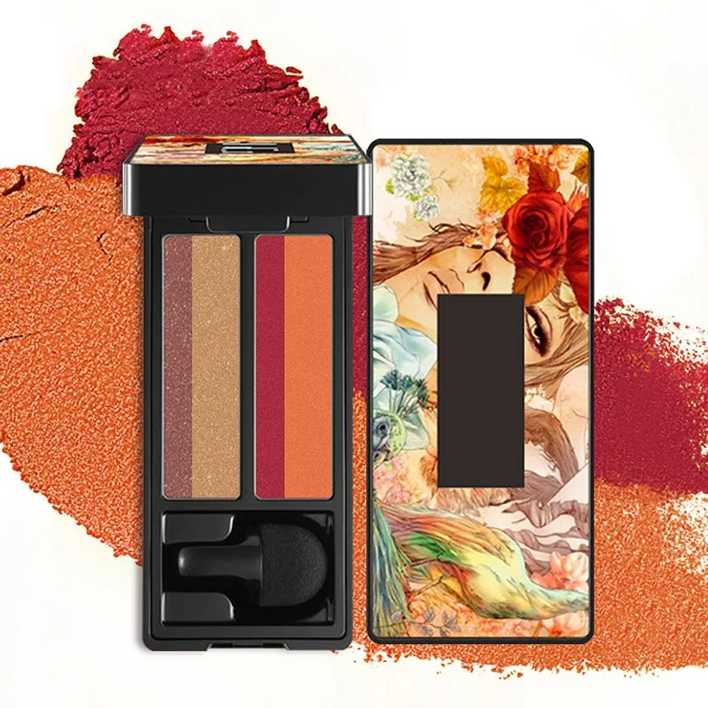 Little Mushroom Double Color Gradient Lazy Eye Shadow Makeup Palette ...