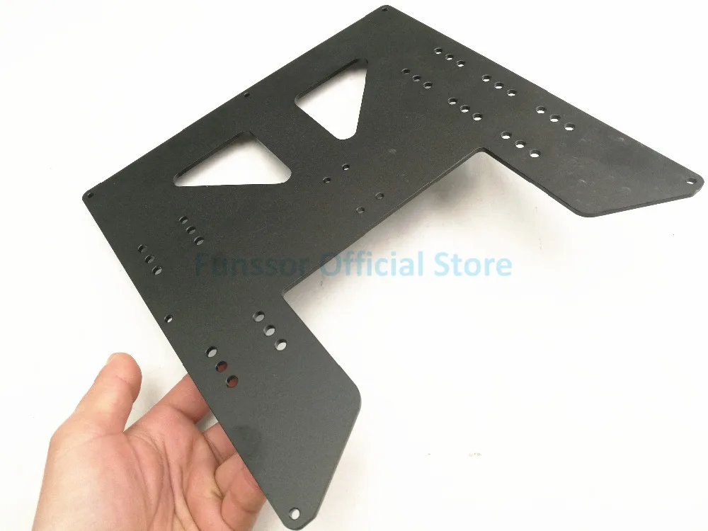 

Funssor Black Color Anodized Aluminum Plate All Metal Y Carriage For Anet A8 A6 3D Printer Upgrade