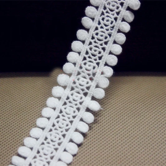 

10 yard 2cm 0.78" wide ivory cotton tapes lace trim ribbon 48789B QL4K958