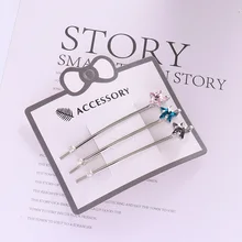 1 ПК заколки для девочек простой пятиконечной звезды Клипсы из циркония творческие способности зажим 6,8 см челки с украшением в виде кристаллов шпилька для волос из сплава металлов G0405