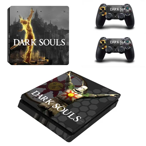 Игра Dark Souls PS4 тонкая кожа Наклейка виниловая для консоли Playstation 4 и 2 контроллеров PS4 тонкая кожа Наклейка - Цвет: YSP4S-2252