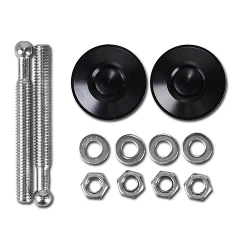 

Universal Push Button Billet Hood Pins Lock Clip Kit Car Quick Latch Aluminum Alloy Mini Engine Hood Cover Lock For Honda