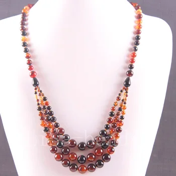 

Free Shipping New without tags Fashion Jewelry Natural Round Beads Multi-color Dream Onyx Necklace 30" 1Pcs RE073