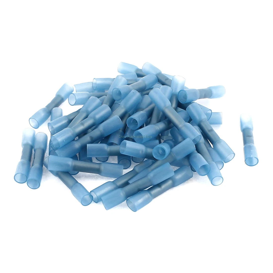 50pcs Blue 16 14 Awg Heat Shrink Butt Wire Crimp Connector