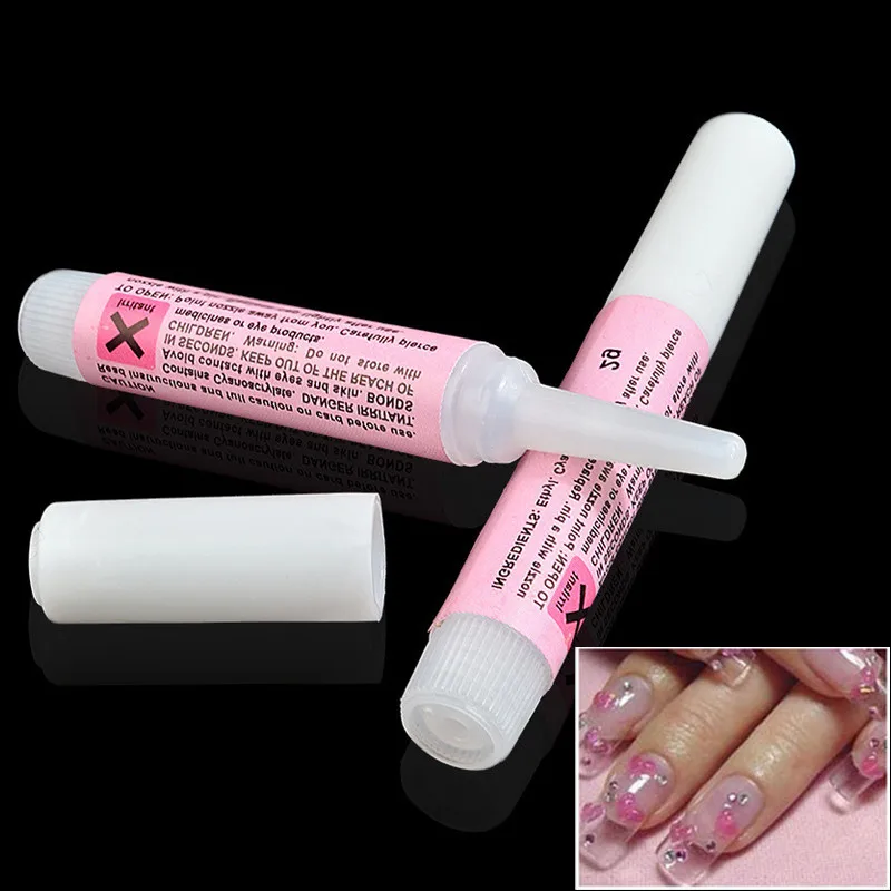 3pcs Mini Beauty Nail Glue False Art Decorate Tips Acrylic Glue Nail