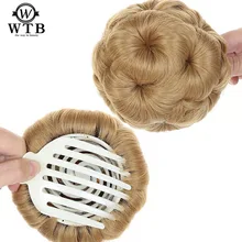 WTB синтетические высокотемпературные волокна шиньон цветы стиль для женщин шиньон волос булочка пончик клип в наращивание волос