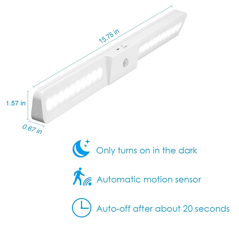 

20 LEDs Wireless PIR Motion Sensor Light Intelligent Infrared Lamp Night Lights for Cabinet Closet GQ999