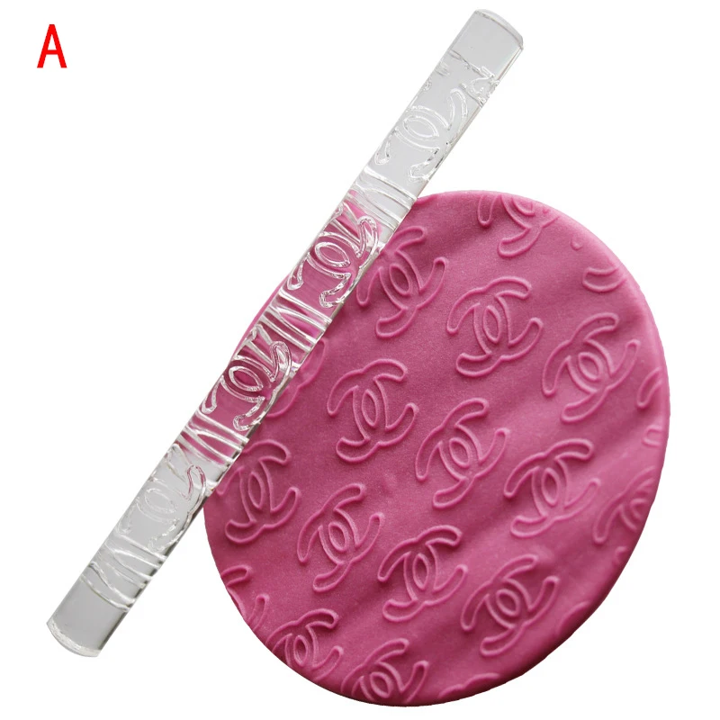 Non-stick X Letter Shaped Acrylic Embossed Rolling Pin 6 Styles Transparent Rolling Pin Cake Roller Decor Pastry Tools2
