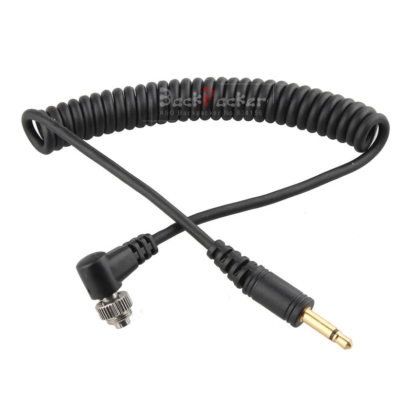 Photo Studio Accessories PC 3.5mm Flash Sync Cable Cord with Screw Lock