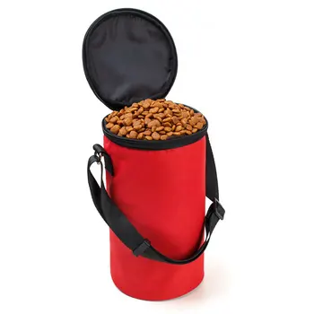 

Collapsible Portable Dog Travel Bowl Waterproof Bag Prevent Food Spilling Bag Outdoor Bowl Pets Hamster Dry Food Container